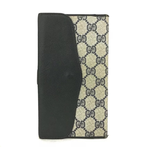 OLD GUCCI GG Logo PVC Leather Long Bifold Wallet - Picture 4 of 8